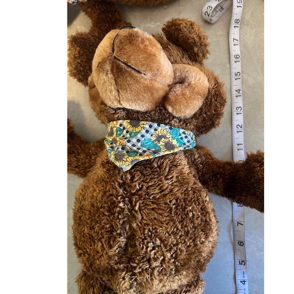 GUC Lot of 2 Goffa International Brown Teddy Bears Identical 17" Cuddly - Picture 6 of 6